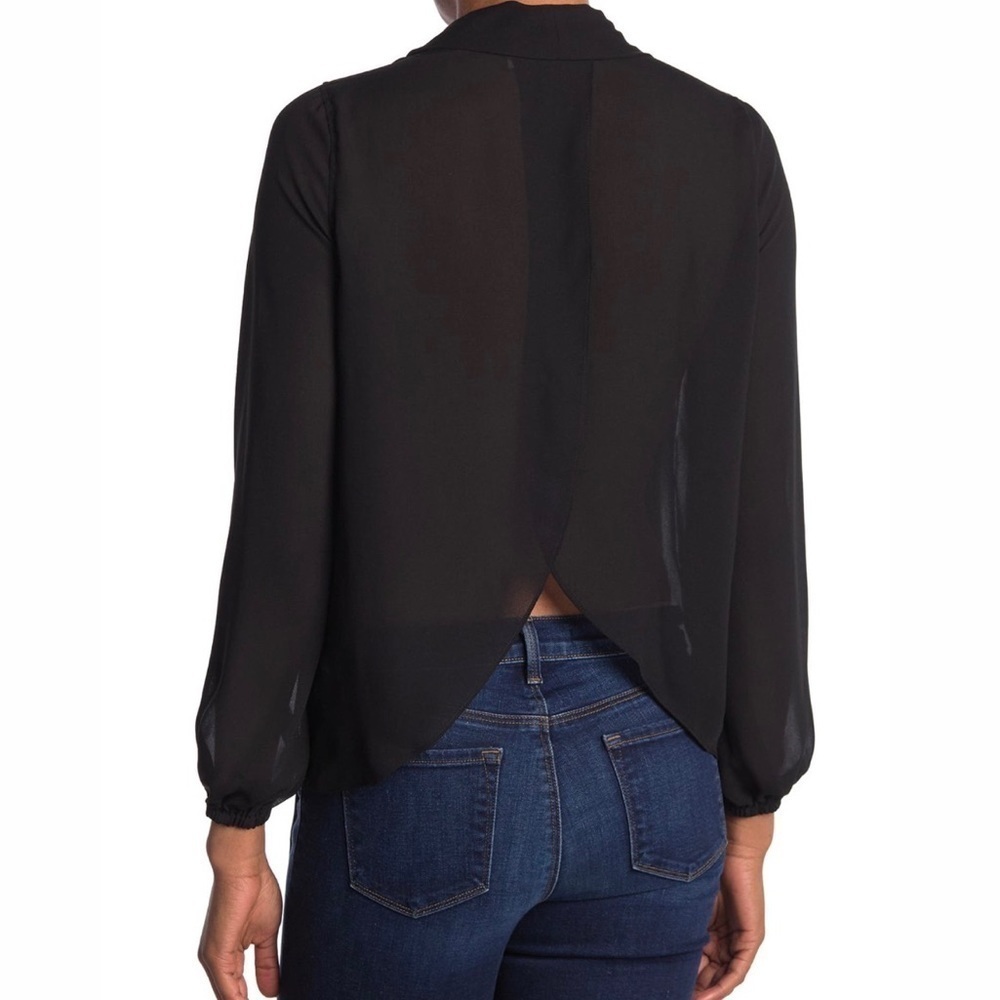 GOOD AMERICAN BLACK OPEN BACK BLOUSE - NWT! - Picture 3 of 5